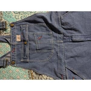 HISEA Mens Heavy Duty Denim Bib Overalls Relaxed Fit Workwear Dungarees Jumpsuit